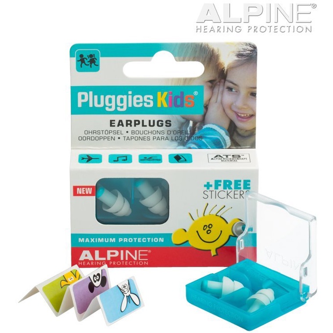 Alpine Pluggies Kids 兒童 耳塞 防水 耳塞 專利材質 抗噪 降噪 25db (贈收納盒)
