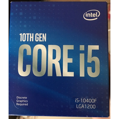 全新INTEL 10代  I5 10400F  6核心12緒 完整盒裝