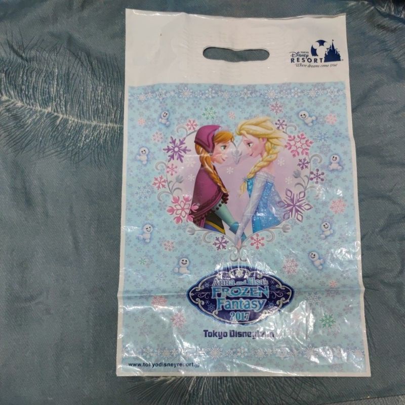 東京 迪士尼 15周年 提袋 塑膠袋 手提袋 購物袋 冰雪奇緣 米奇 米妮 海報 冰雪  裝飾品