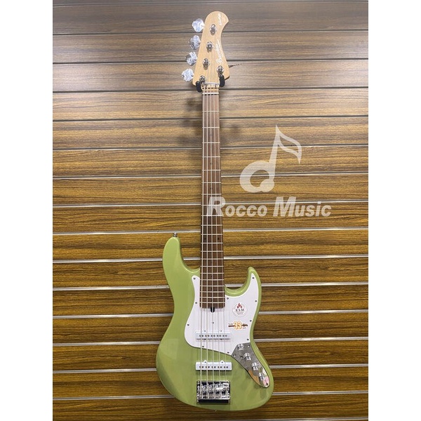 【羅可音樂工作室】Bacchus 烘烤楓木 WL5-STD33-AC RSM/M SFR 綠色 五弦 電貝斯 電Bass