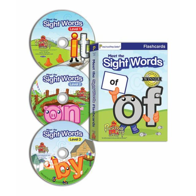 🌹美國代購*0歲UP*全新現貨 PreSchool Prep Sight Words 常見字 DVD3片+閃卡 美語