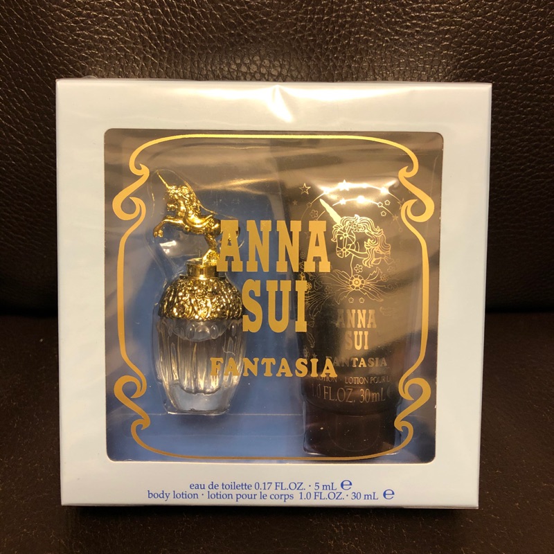 (法意公司貨）Anna Sui  安娜蘇 童話獨角獸 淡香水5ML＋身體乳30ML 小香禮盒