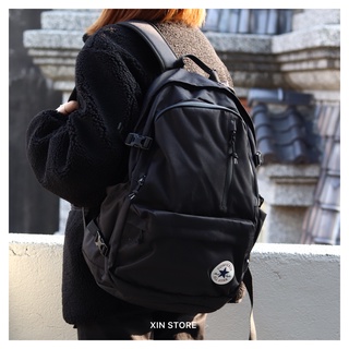 Xin Store🔹 Converse All Star Backpack 多夾層 電繡Logo 後背包 黑 深藍
