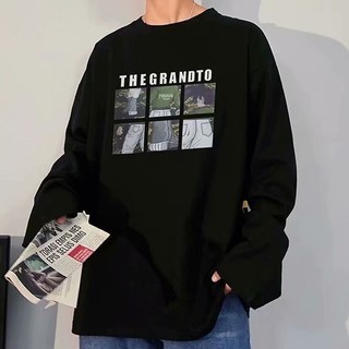 港風男生新款潮牌長袖t恤男士潮流寬鬆百搭上衣潮牌秋衣服打底衫 大學T 長袖（GCZ605）【壹號站】