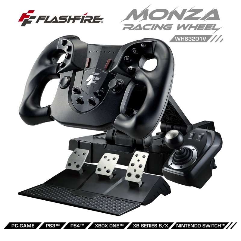 強強滾生活FlashFire Monza極限遊戲方向盤 可支援PS4跑車浪漫旅