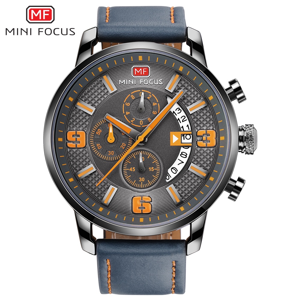 mini focus  品牌男士手錶指針石英日本機芯日曆夜光防水運動戶外男性手錶