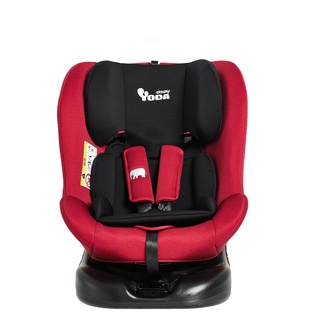 【YODA】ISOFIX (0-12歲) 360度旋轉汽車安全座椅(典雅紅)(檢驗編號R37646)