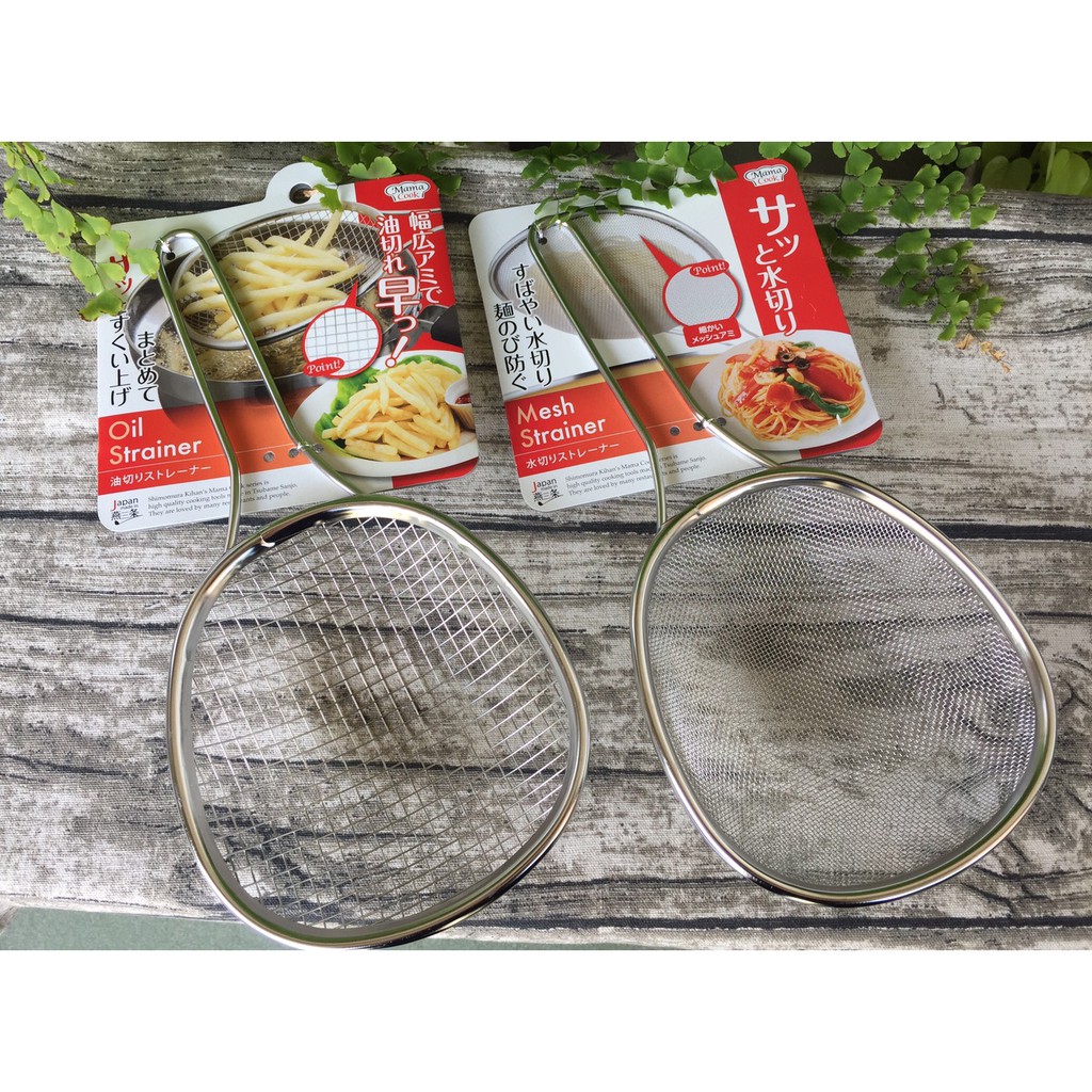 日本製 Mama cook 燕三條18-8不鏽鋼漏勺  濾勺 篩子 撈勺 濾網