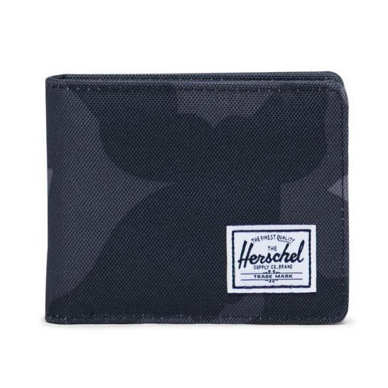 HERSCHEL 10403-02992 ROY WALLET+COIN 帆布零錢袋 短夾 (黑迷彩) 化學原宿