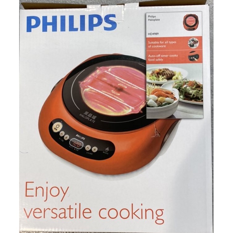 飛利浦 PHILIPS 不挑鍋 黑晶爐 HD4989 (紅色) 電子爐 電磁爐 全新公司貨 二年保固