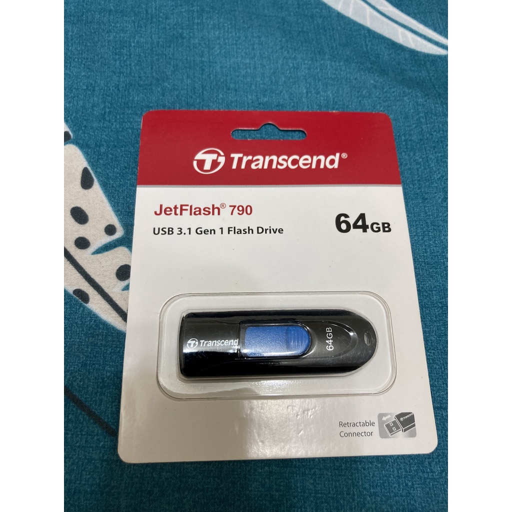 Transcend 創見 JetFlash 790 USB 3.1 黑色 隨身碟 公司貨 64G