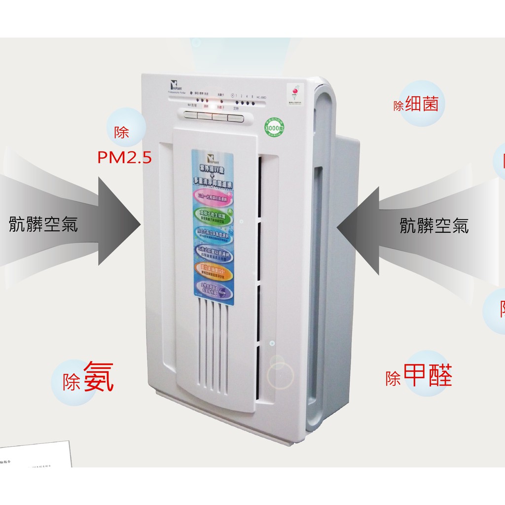 台灣製造名牌廠商中鋼專利HC-300D空氣清淨機