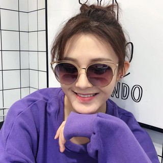 現貨-韓國ulzzang原宿新款圓形太陽眼鏡時尚女歐美潮流網紅墨鏡炫彩海洋色眼鏡326
