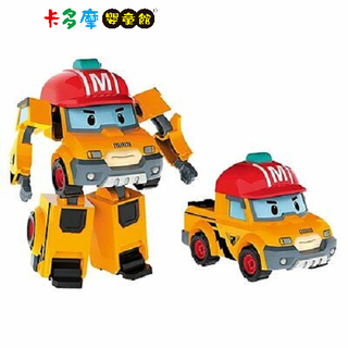 【poli 波力】變形車系列 4吋變形馬克 救援小英雄 車車玩具 原廠公司貨｜卡多摩