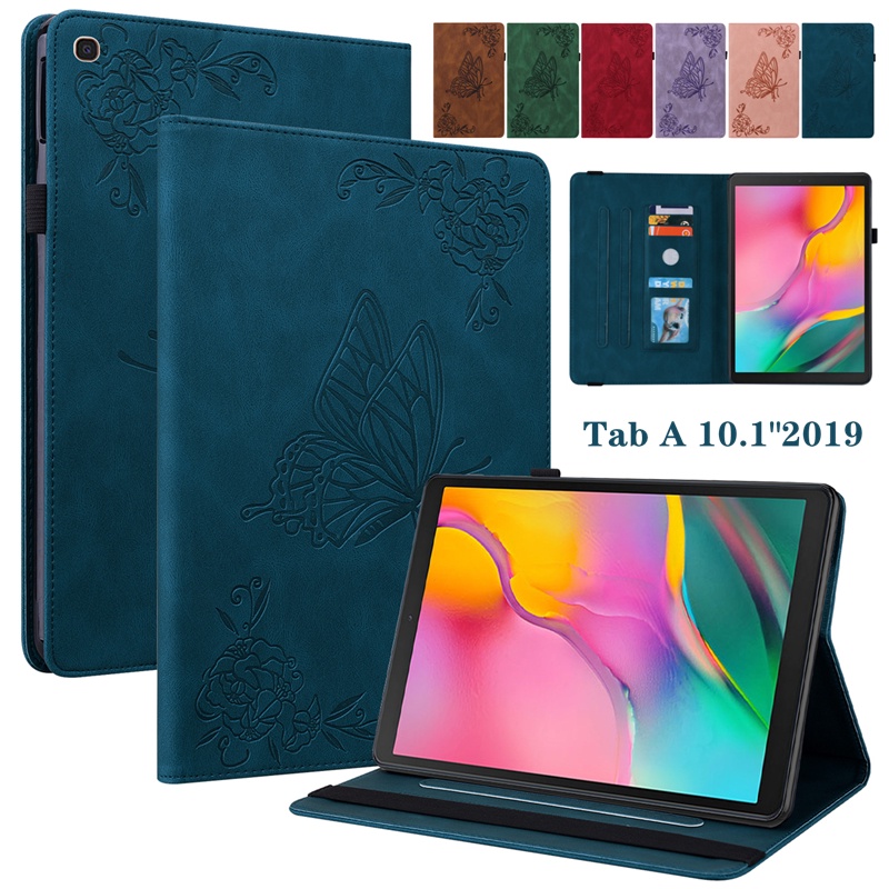 適用三星Galaxy Tab A 10.1吋2019 SM-T510 T515 T517平板外殼皮革保護套卡片收納防摔殼