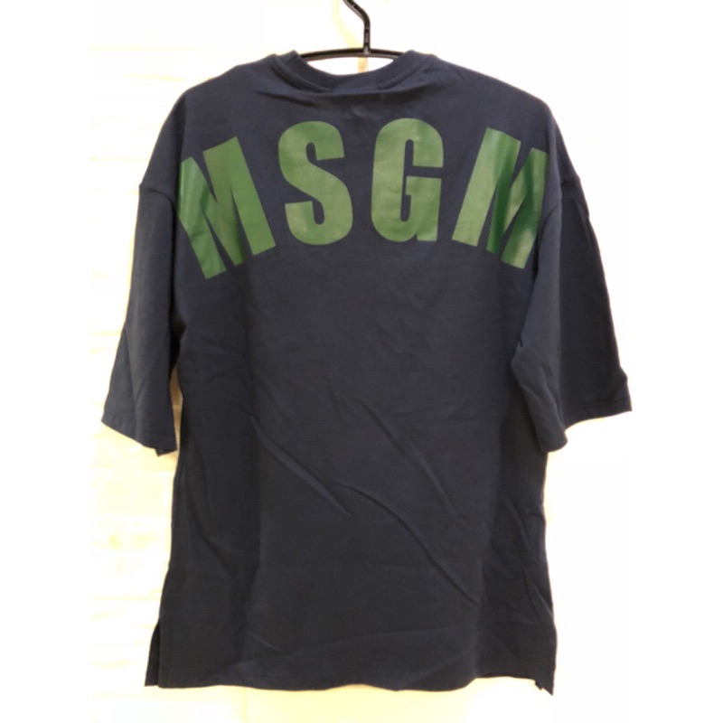MSGM 14y大人同款短袖T恤 正背面字體