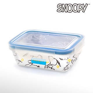 【SNOOPY 史努比】馬卡龍陶瓷保鮮盒(700ml)