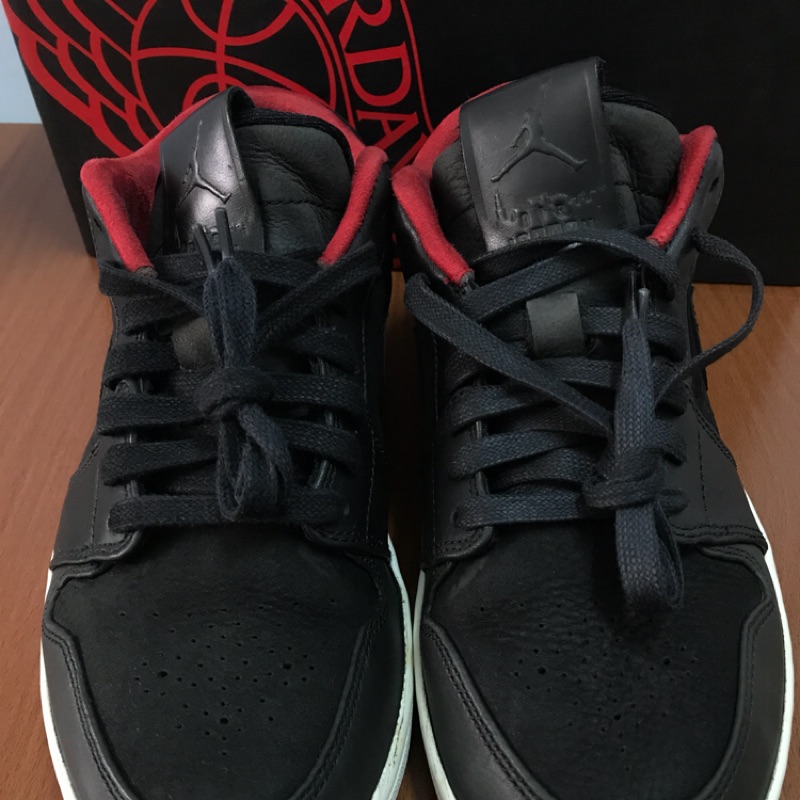 2手鞋 男鞋 Air Jordan 1 Low Nouveau 喬丹一代低筒 黑紅 us8.5