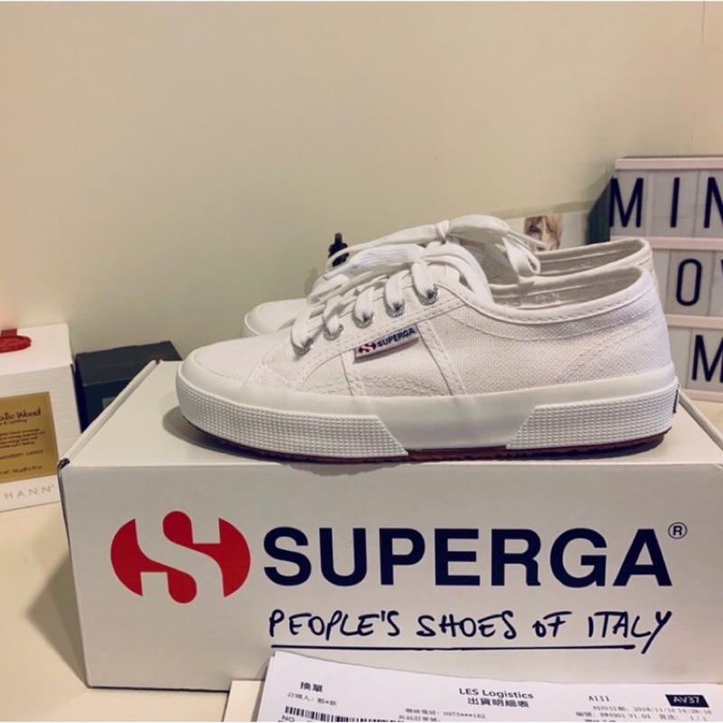 全新正品 義大利國民鞋superga 帆布小白鞋 蝦皮購物