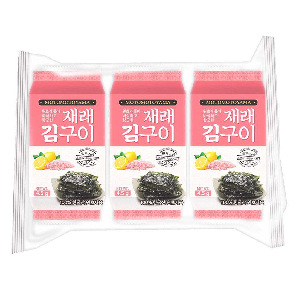 限時搶購 元本山朝鮮海苔-檸檬玫瑰鹽風味3包