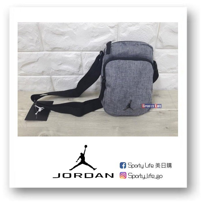 【SL美日購】JORDAN FESTIVAL CROSSBODY BAG 灰色 側背包 腰包 包包 喬丹 斜肩包