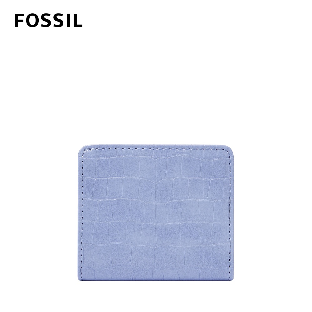 FOSSIL Madison 經典皮紋短夾-薰衣草紫 SWL2658550