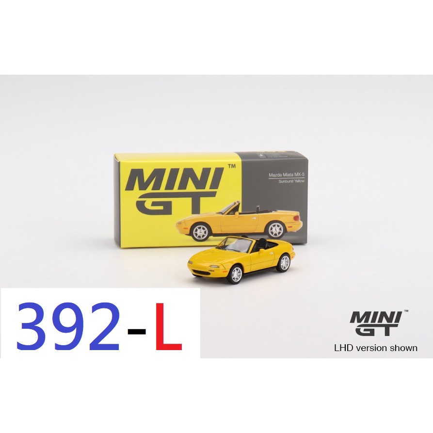 (小賈車庫) MINI GT 392 左駕 Mazda Miata MX-5 (NA) Sunburst Yellow