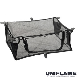 【日本 UNIFLAME】折疊置物網架網袋.戶外接物網籃.餐櫥籃.餐廚網/防止餐具和小物品掉落/U611678