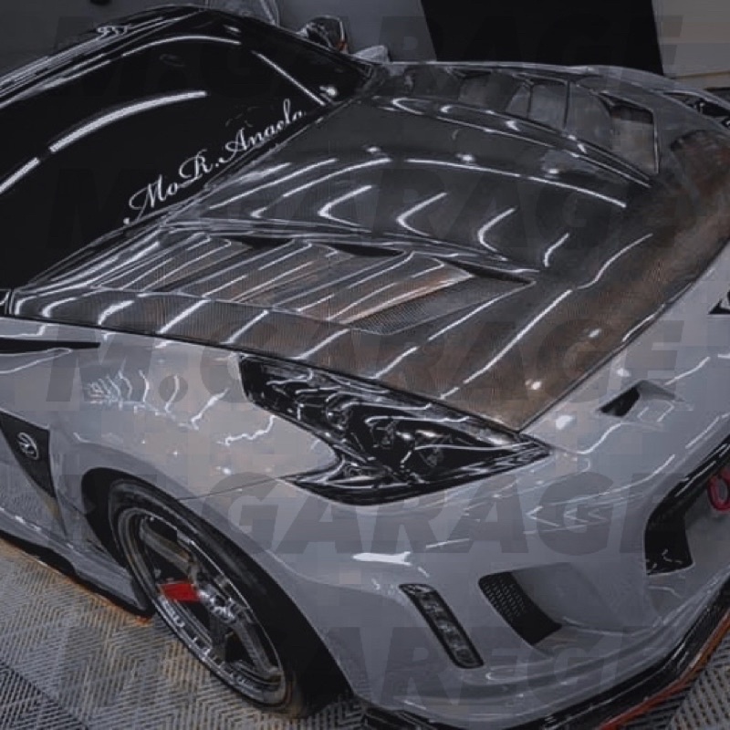 M Garage Nissan 370z Z34 Ams 碳纖維開孔引擎蓋 蝦皮購物