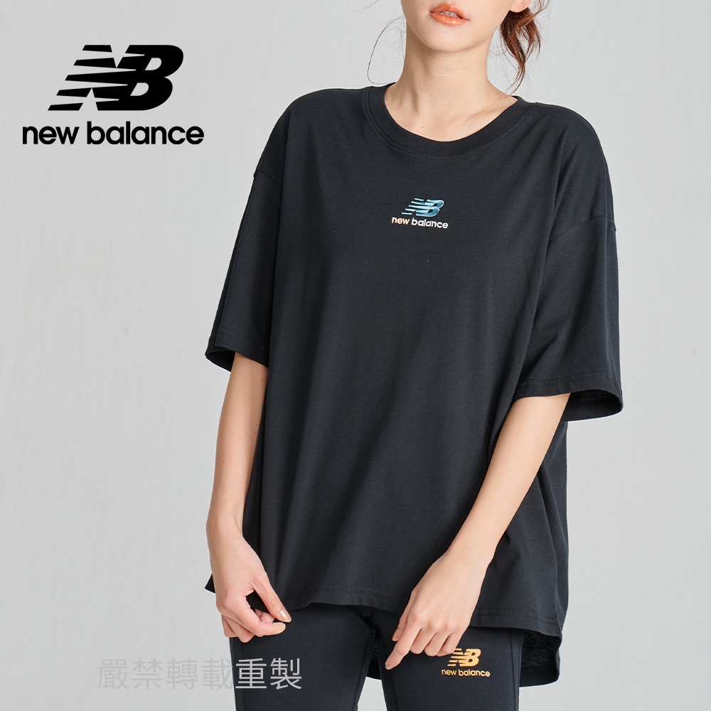 【New Balance】 NB 短袖T恤_女性_黑色_AWT13528BK