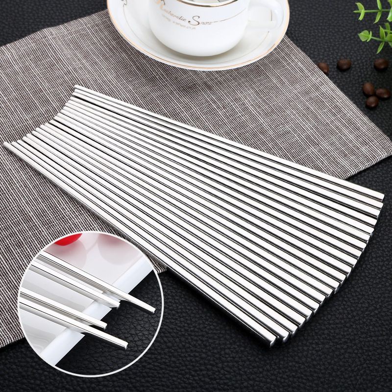 304不鏽鋼方型筷子，防滑，防燙中式金屬筷
