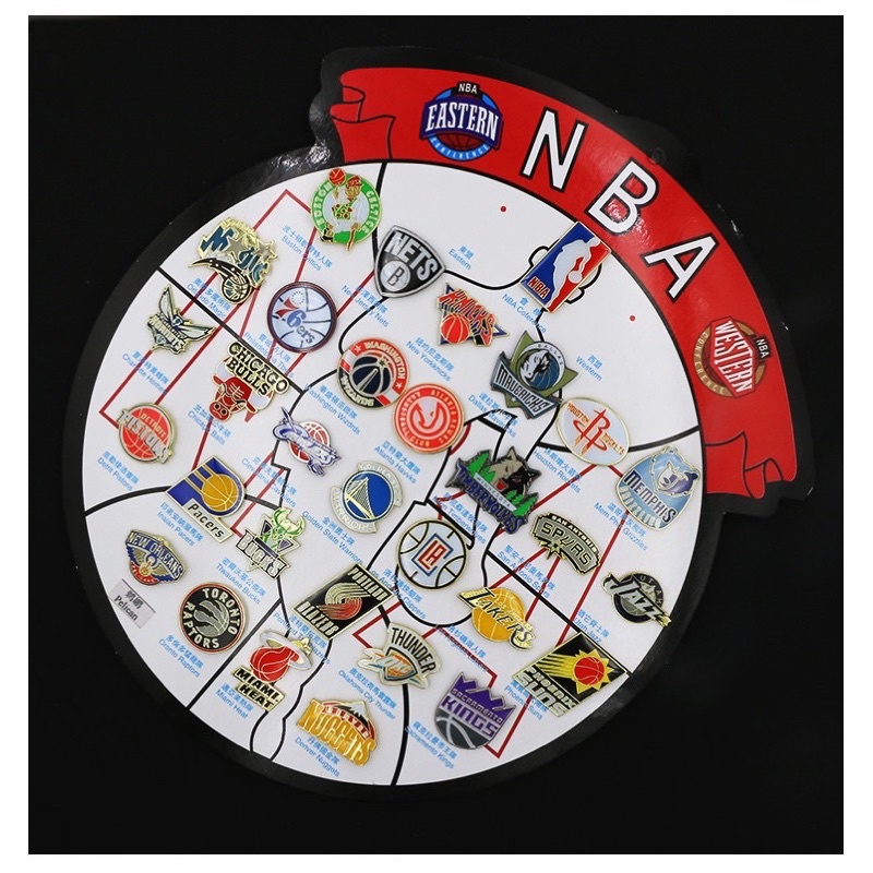 【樂富】全新 自有收藏 NBA 球隊 LOGO 紀念徽章 鋅合金 湖人 勇士 馬刺 金塊 火箭 台中可面交