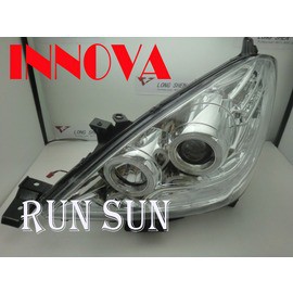 ●○RUN SUN 車燈,車材○● 全新 TOYOTA 豐田 INNOVA 大人物 LED光圈R8晶鑽魚眼 大燈 一對