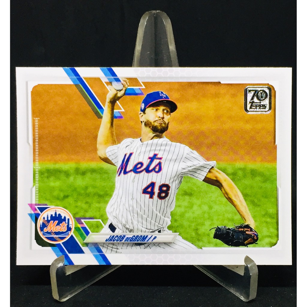 Jacob DeGrom 棒球卡 MLB 2021 TOPPS 系列一 #200 大都會隊 2019賽揚獎