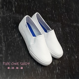 TheOneShop Keds DOUBLE DECKER 懶人鞋 小白鞋 白色 全白 皮革 經典款 WH59799