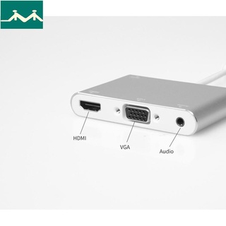 【現貨速發】lightning轉hdmi vga三合一同屏轉換器適用蘋果iPad/iphone 音頻♥小熊購物商城♥