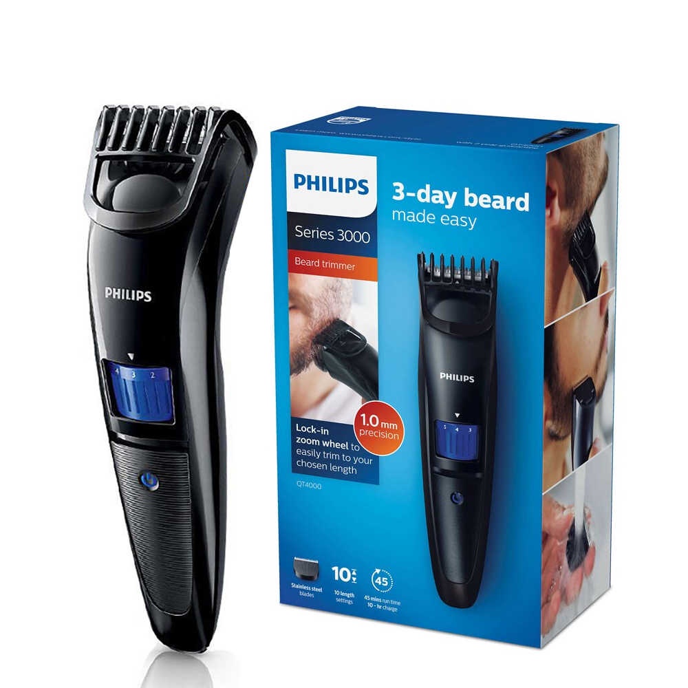 全新品 Philips 刮鬍刀 剃鬚刀 Beardtrimmer series 3000 QT4000/15(日本直購)