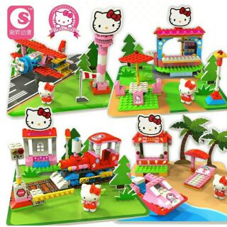 💜Hello Kitty 益智積木拼裝遊樂園場景版