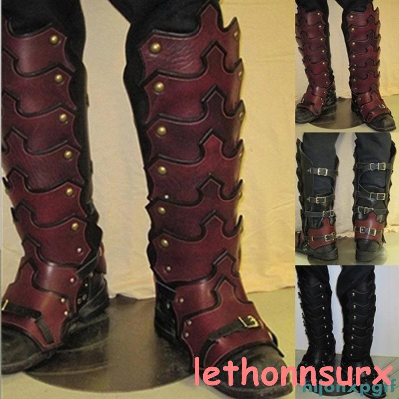 中世紀cosplay皮扣休閑百搭男鞋套靴筒舞臺話劇道具朋克風 Hijonxpgtf 蝦皮購物
