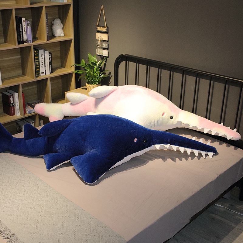 ✨買到賺到💗新款創意巨齒鯊公仔 抱枕卧室沙發裝飾 180公分大抱枕 毛絨玩具 鯊魚抱枕 兒童禮物