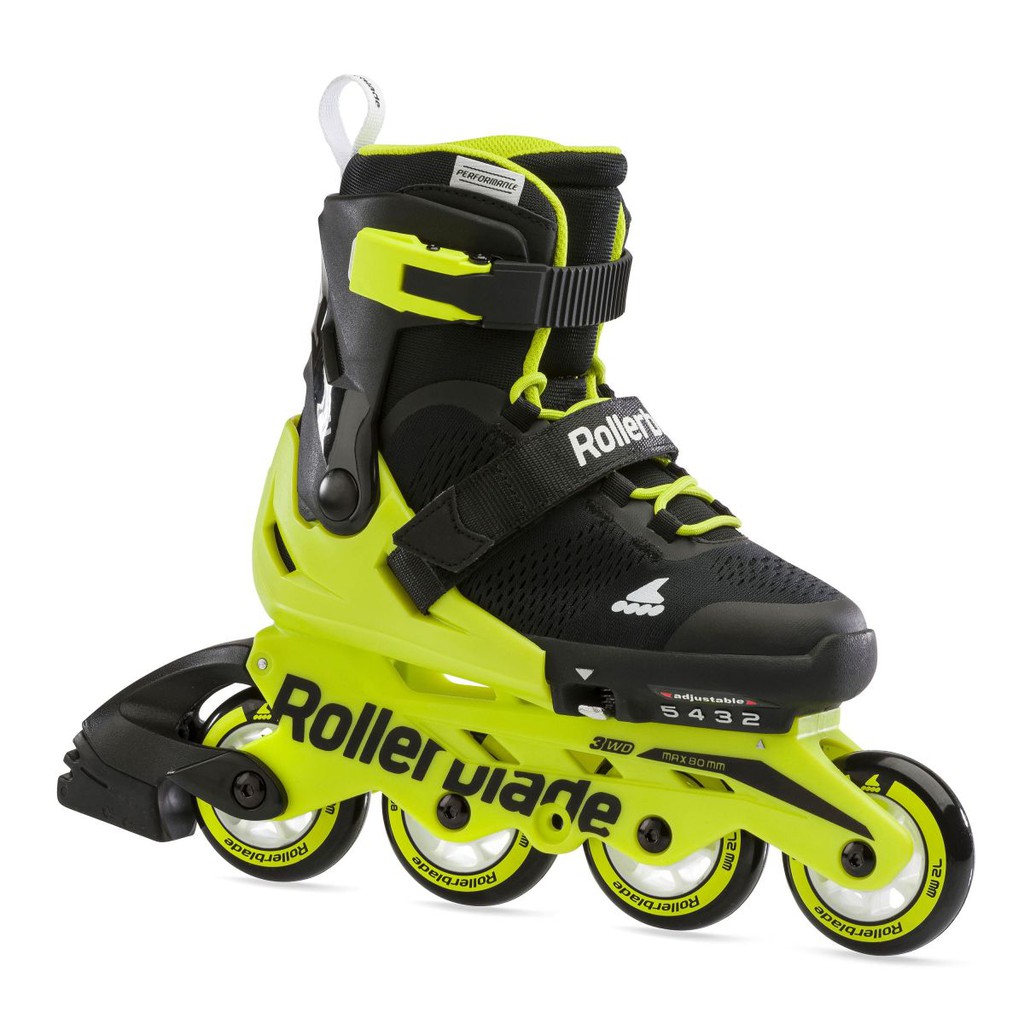 勁速直排輪Rollerblade Microbalde Neon Yellow 義大利品牌兒童直排輪