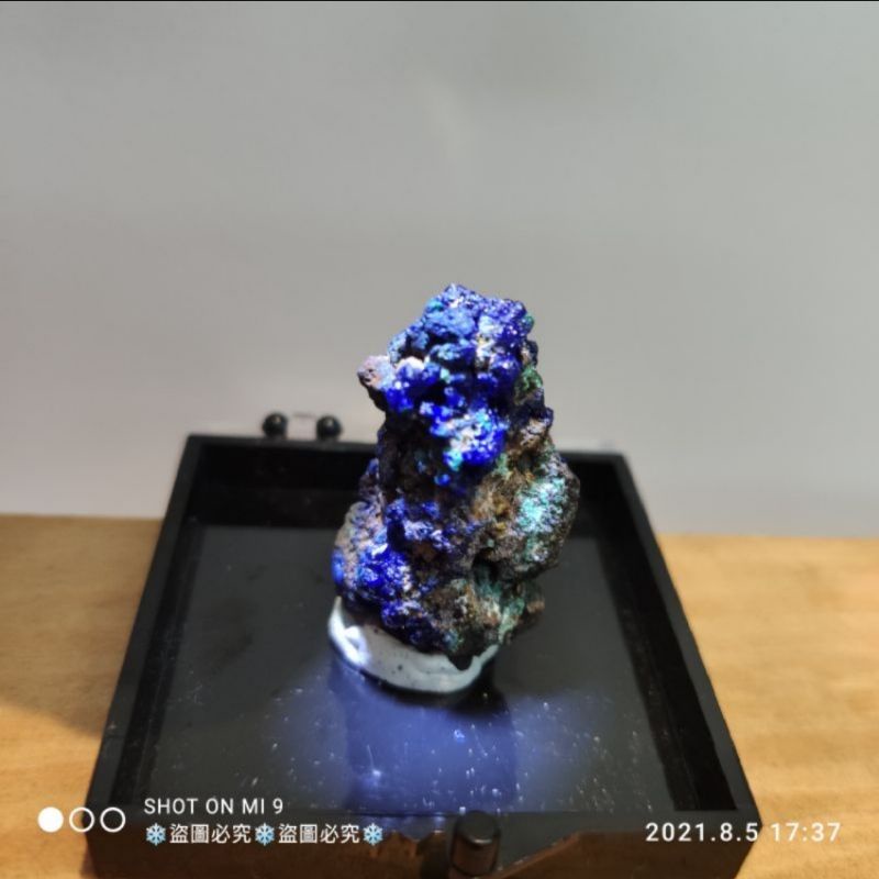藍銅礦 迷你 Q版 哥吉拉 孤品 天然 原礦 原石 絕版 珍藏版 收藏品