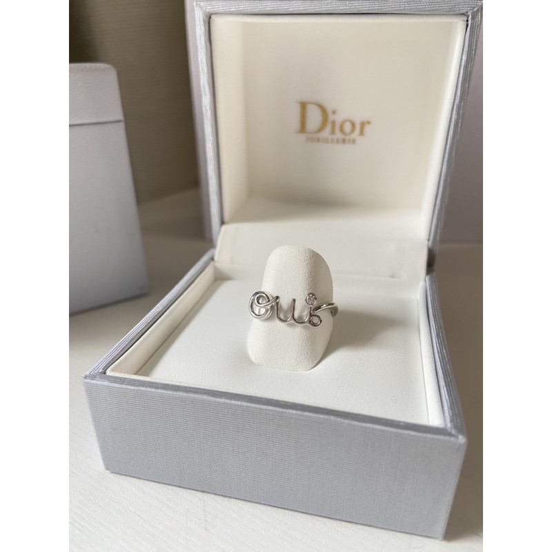 全配 Dior oui ring 18k白金 戒指 size54