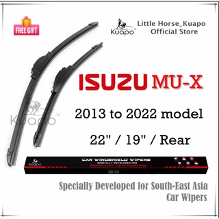 五十鈴 MUX 雨刮片適用於 2013 年至 2022 年 MU-X 車窗擋風玻璃雨刷套件(矽膠香蕉前/後)來自 Kua
