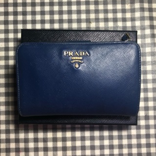 Prada/Saffiano/牛皮/皮夾/二手/正品/精品