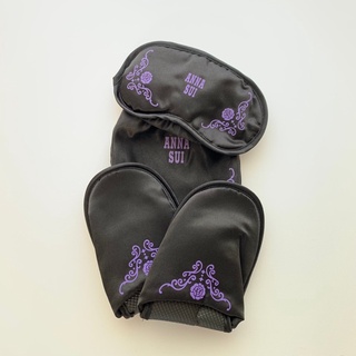 《 台灣專櫃購入💯正貨商品✅ 全新未使用過商品 ‼️已絕版 》ANNA SUI旅行輕便組（拖鞋+眼罩）專屬防塵袋