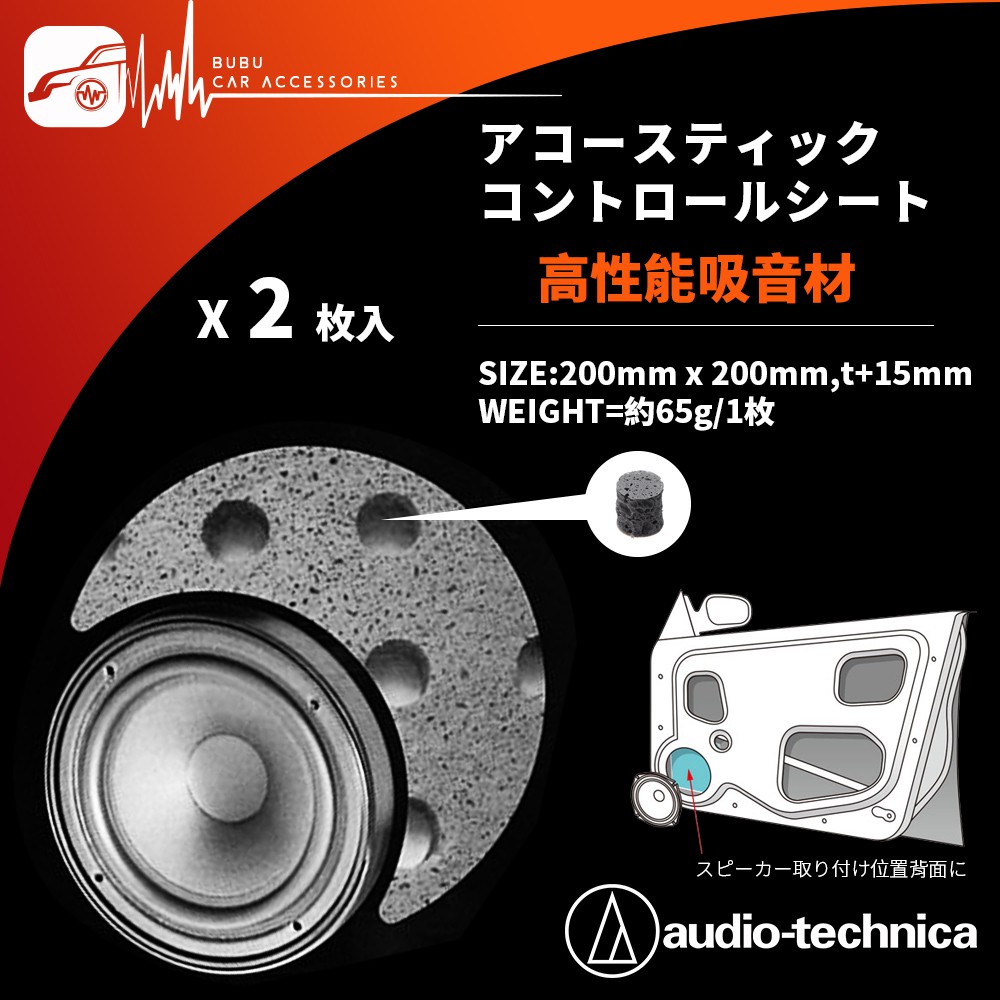 Bubu車用品鐵三角高性能吸音材at7570r 高吸音能力優越的耐久性2片裝制振墊汽車音響改裝 蝦皮購物