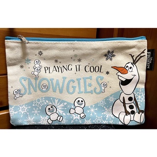 Disney迪士尼 正版授權 frozen 冰雪奇緣 雪寶 萬用拉鍊包 收納包 化妝包 文具包 筆袋