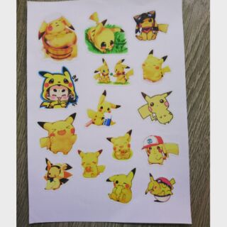 寶可夢神奇寶貝皮卡丘傑尼龜防水防刮貼紙適用於浴室行李箱書包房間衣櫃牆壁櫥櫃機車汽車 ~恩恩購物城~