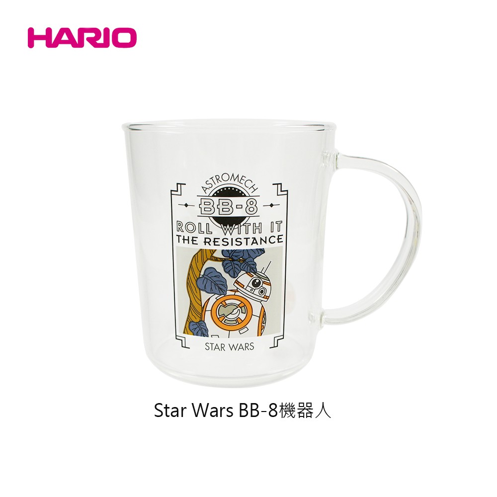 【日本 HARIO】Star Wars BB-8機器人耐熱玻璃馬克杯 360ml 星戰 SW